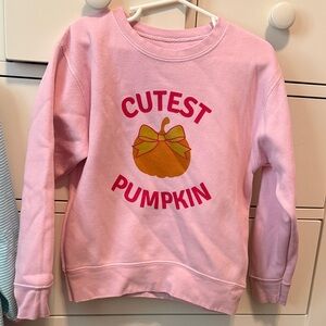 Sweet Wink Pink Cutest Pumpkin Graphic Sweatshirt